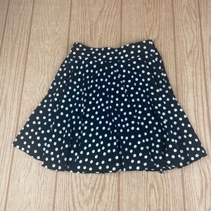 Urban Outfitters Pins and Needles Size Small Skater Skirt Black White Polka Dot
